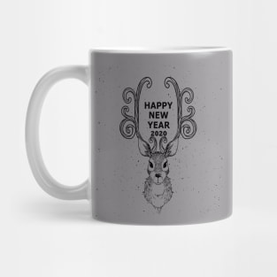 Happy new year 2020 Deer Spiritual Animale New Year Gift Mug